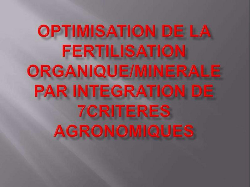 Fichier:Fertilisation azotée - objectif 1kg d'azote par quintal, Lionel Mesnage.pdf