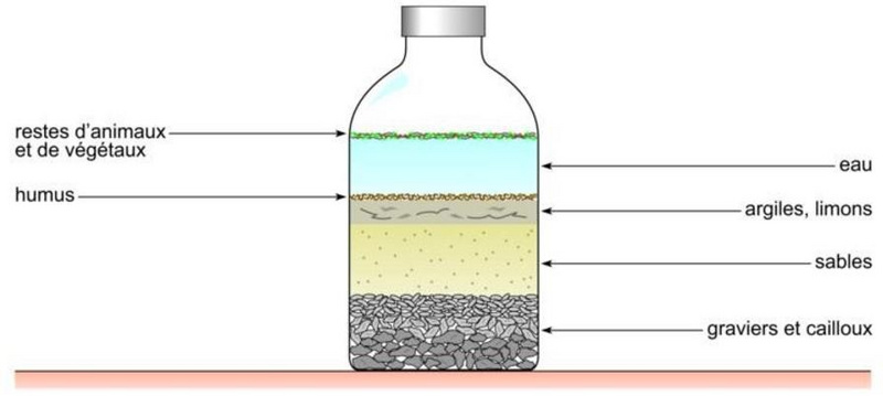 Fichier:Test du bocal pour déterminer la texture d'un sol à partir du classement gravimétrique des particules de sol.pdf